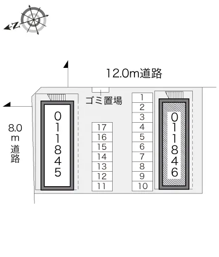 ★手数料０円★青梅市新町　月極駐車場（LP）